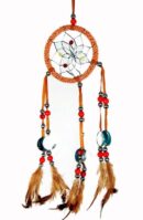 Dream Catcher Beaded Natural With Mirrors 7.5cm