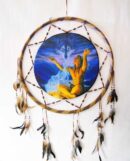 Dream Catcher Indian Man Wolf Spirit 66cm