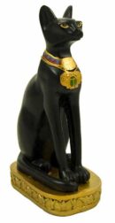 Egyptian Cat On Base Black