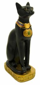 Egyptian Cat On Base Black