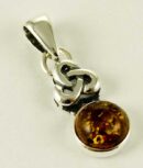 Silver Pendant Amber