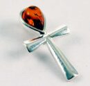 Pendant Amber Ankh With Stone