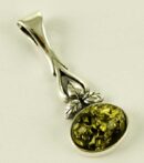 Silver Pendant Amber