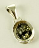 Silver Pendant Amber