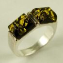 Ring Amber Green 2 Rectangle