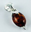 Pendant Amber Oval Cognac