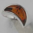 Ring Amber Moon Shape