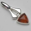 Pendant Amber Triangular Hinged