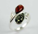 Ring Amber Double Tear Drop