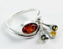 Ring Amber Moveable Stones Multi Colour