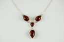 Necklace Amber Cognac Four Stones