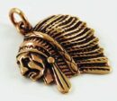 Pendant Bronze Indian Head