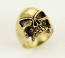 Ring Bronze Plain Skull