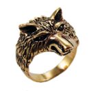 Ring Bronze Wolf Head