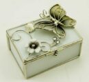 Jewellery Box White Glass L7cm