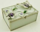 Jewellery Box White Glass L10cm