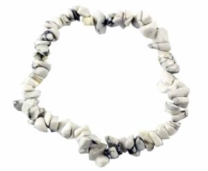 Bracelet Chip White Howlite 7 Inch