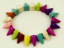 Bracelet Spike Howlite Dyed Multi Colour