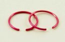 Nose Ring Stainless Steel Pink 4Pcs
