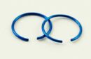 Nose Ring Stainless Steel With Blue Stone 4pcs.
