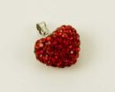Pendant Heart Red Crystal