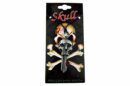 Pendant Pewter Key Skull Head