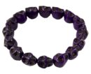 Bracelet Skull Purple Howlite