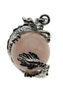 Pendant Dragon On Rose Quartz Ball