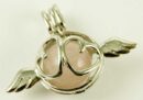 Pendant Wings Rose Quartz Ball