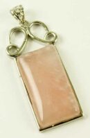 Pendant Rectangle Rose Quartz