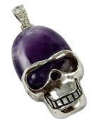 Pendant Skull Head Amethyst