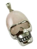 Pendant Skull Head Rose Quartz