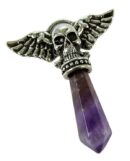 Pendant Skull Wand Amethyst
