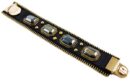 Bracelet Zip Edged With 4 Large Stones