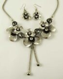 Necklace And Earrings Set Pewter