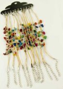 Bracelet Dangling Lucky Straw Mixed Stones 12Pcs