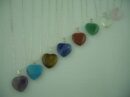 Necklace Heart Semi Precious Stones 2cm