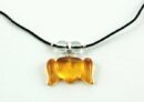 Pendant Heart With Wings Citrine