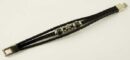 Bracelet Leather Gothic With Skull And Bones