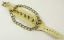 Bracelet Leather Cream With Chain
