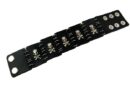 Bracelet Leather Black With 5 Skull And Crossbones
