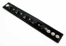 Bracelet Leather Black With 5 Black Studs
