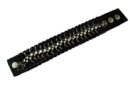 Leather Bracelet Black With Centipede