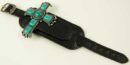 Bracelet Leather Turquoise Cross