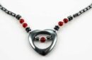 Necklace Hollow Heart Hematite