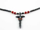 Necklace Skull Sword Hematite