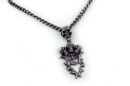 Necklace Pewter With Four Skulls