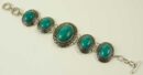 Bracelet Pewter Oval Turquoise