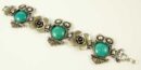 Bracelet Pewter Turquoise Owls