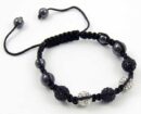 Bracelet Beaded Black Crystal